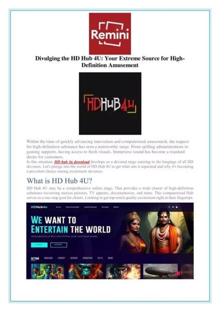 HDHub4You: Your Ultimate Source for High-Quality Entertainment